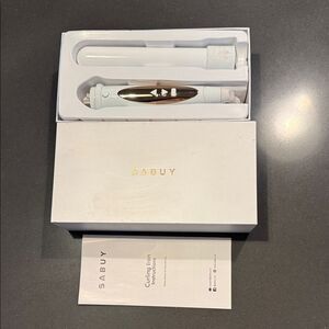 Sabuy White and Gold Curling Iron, ceramic barrel for curling or straightening
